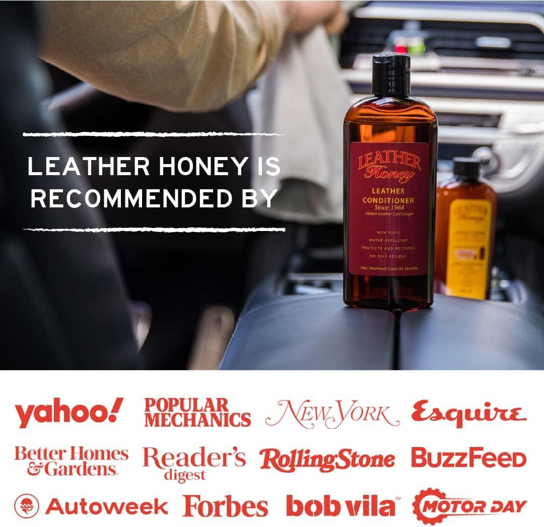 imageLeather Honey Complete Leather Care Kit Including 4 oz Cleaner and 8 oz Conditioner for use on Leather Apparel Furniture Auto Interiors Shoes Bags and Accessories