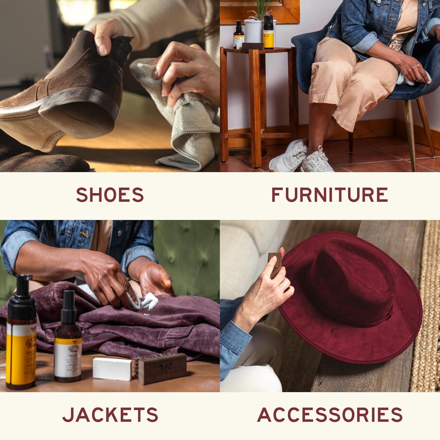 imageLeather Honey Suede ampamp Nubuck Cleaner and Care Kit