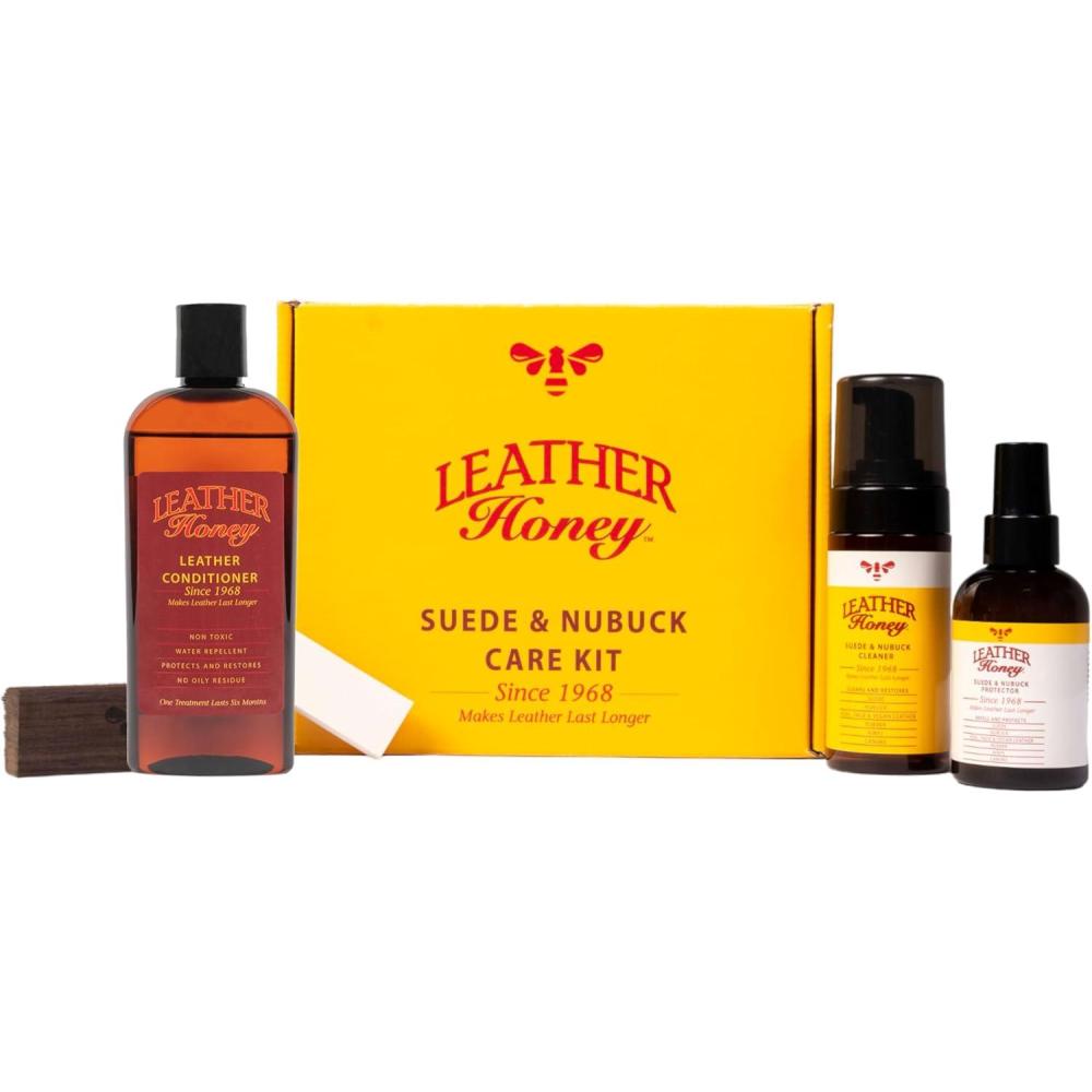 imageLeather Honey Suede ampamp Nubuck Care Kit with 8oz Conditioner