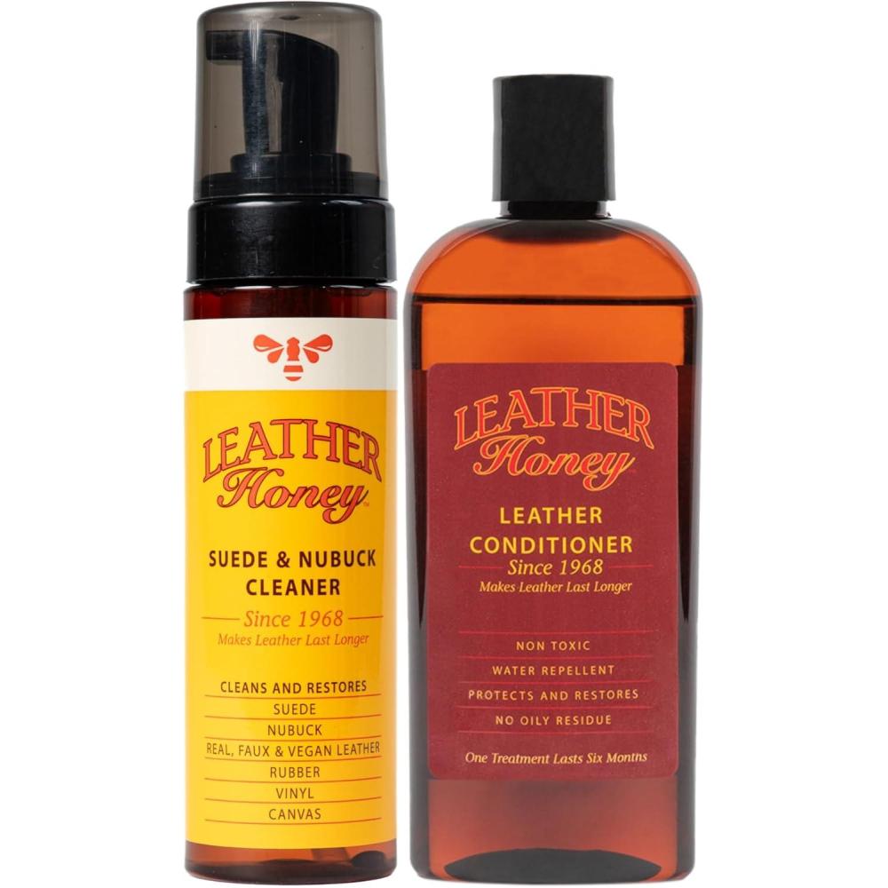 imageLeather Honey Suede ampamp Nubuck Cleaner with 8oz Conditioner