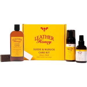 Leather Honey Suede & Nubuck Care Kit with 8oz Cleaner