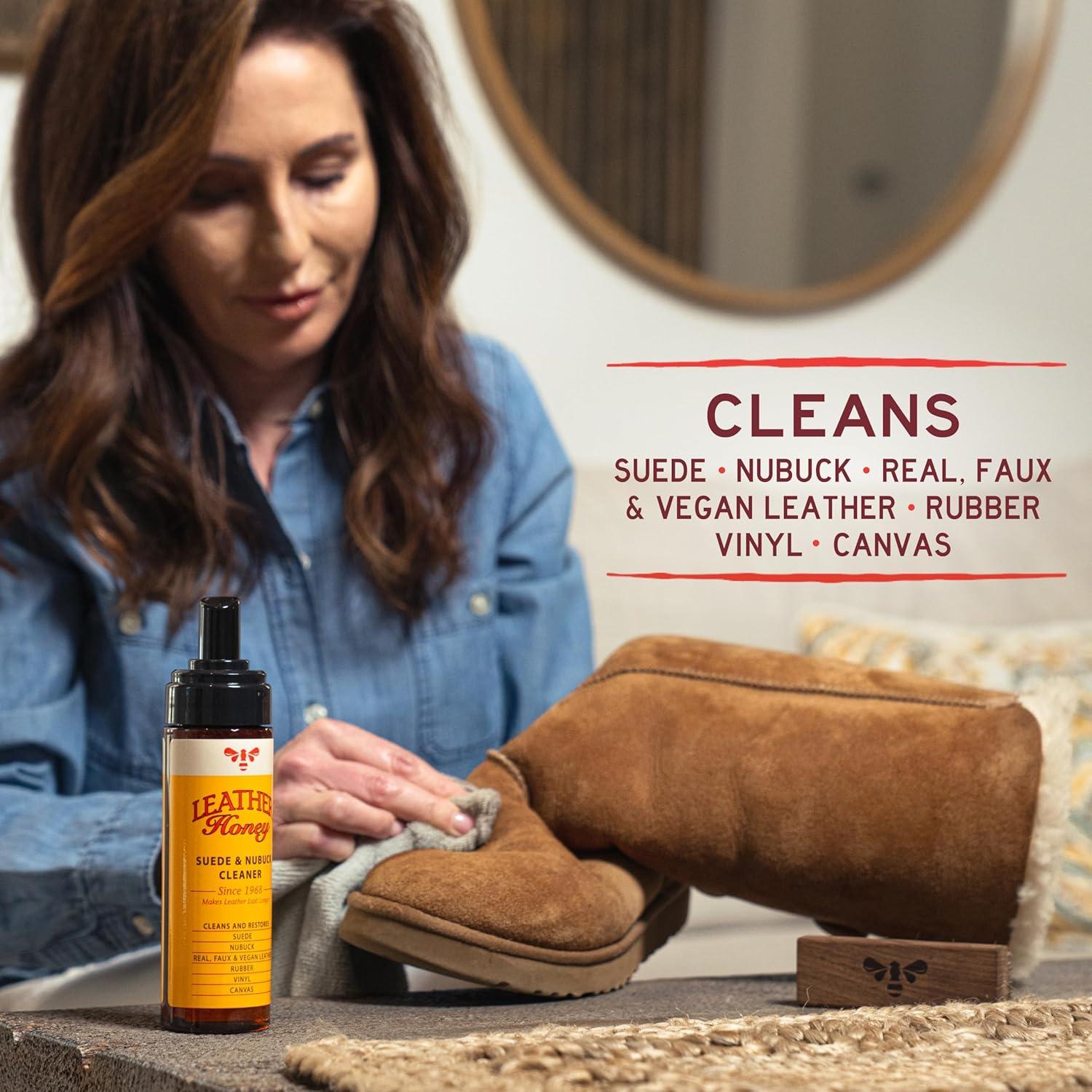 image:imageLeather Honey Suede amp Nubuck Cleaner with Leather Care Combo Wipes