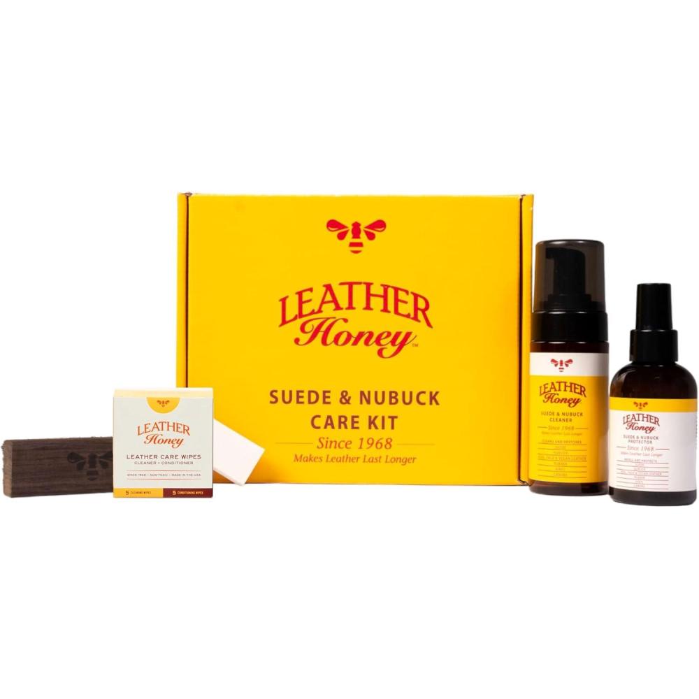 image:imageLeather Honey Suede amp Nubuck Care Kit with Leather Care Combo Wipes