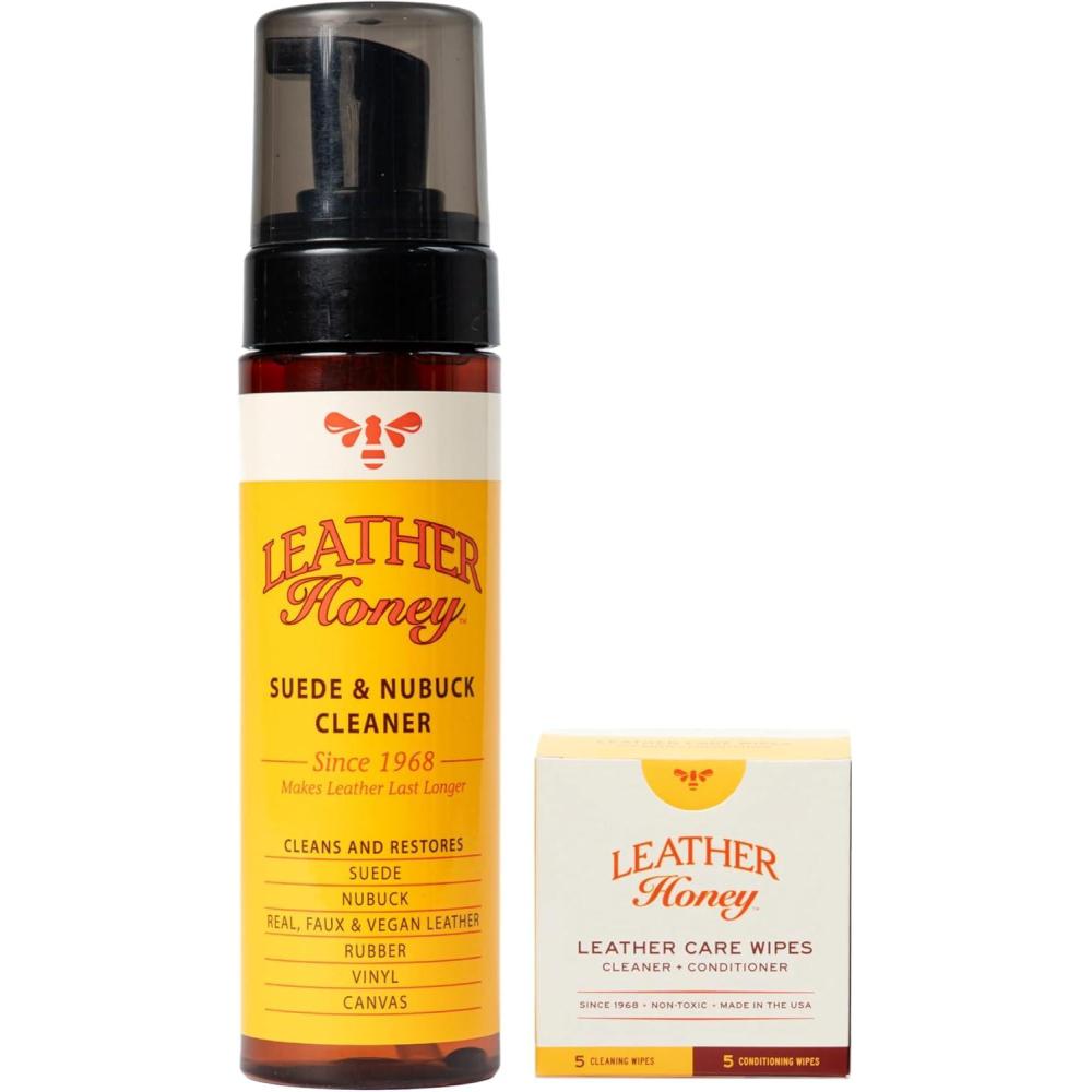 image:imageLeather Honey Suede amp Nubuck Cleaner with Leather Care Combo Wipes