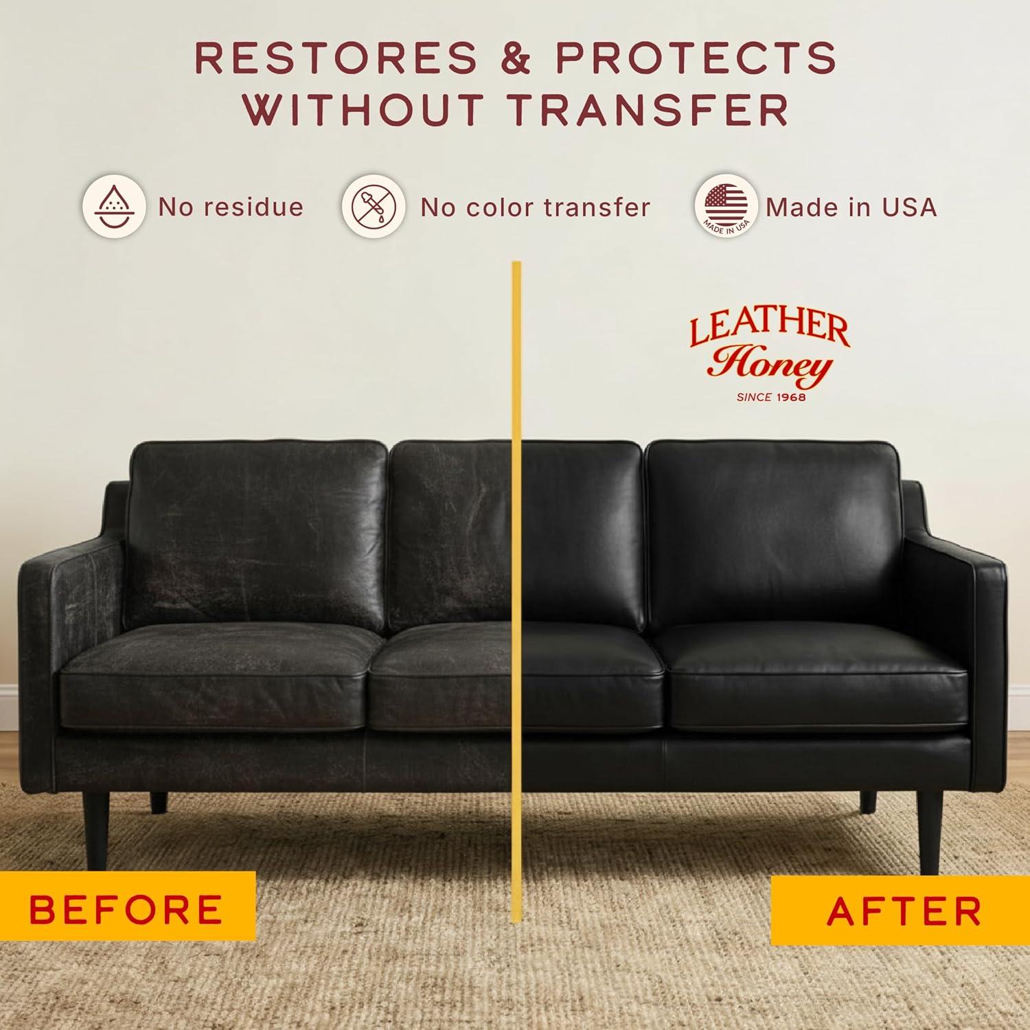 image:imageLeather Honey Black Recoloring Balm Color Restorer and ScratchScuff Remover for Furniture Couches Shoes amp Boots Auto Interiors and AccessoriesBlack