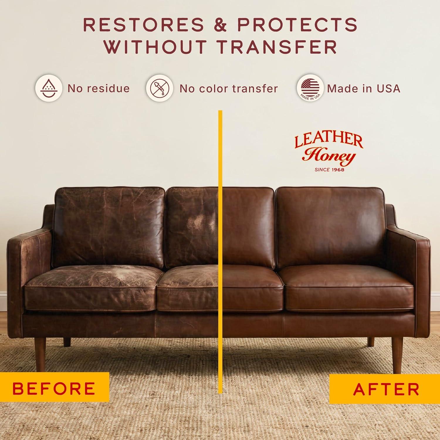image:imageLeather Honey Black Recoloring Balm Color Restorer and ScratchScuff Remover for Furniture Couches Shoes amp Boots Auto Interiors and AccessoriesBrown