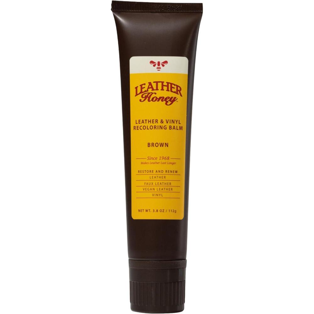 image:imageLeather Honey Black Recoloring Balm Color Restorer and ScratchScuff Remover for Furniture Couches Shoes amp Boots Auto Interiors and AccessoriesBrown