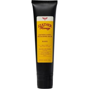 Leather Honey Black Recoloring Balm: Color Restorer and Scratch/Scuff Remover for Furniture, Couches, Shoes & Boots, Auto Interiors and Accessories(Black)