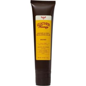 Leather Honey Black Recoloring Balm: Color Restorer and Scratch/Scuff Remover for Furniture, Couches, Shoes & Boots, Auto Interiors and Accessories(Brown)