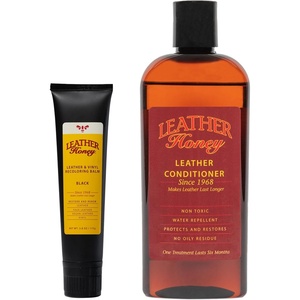 Leather Honey Black Recoloring Balm & 8oz Conditioner